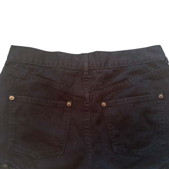 Free People Black High Waist Lace Shorts Size 26 - Picture 9 of 10